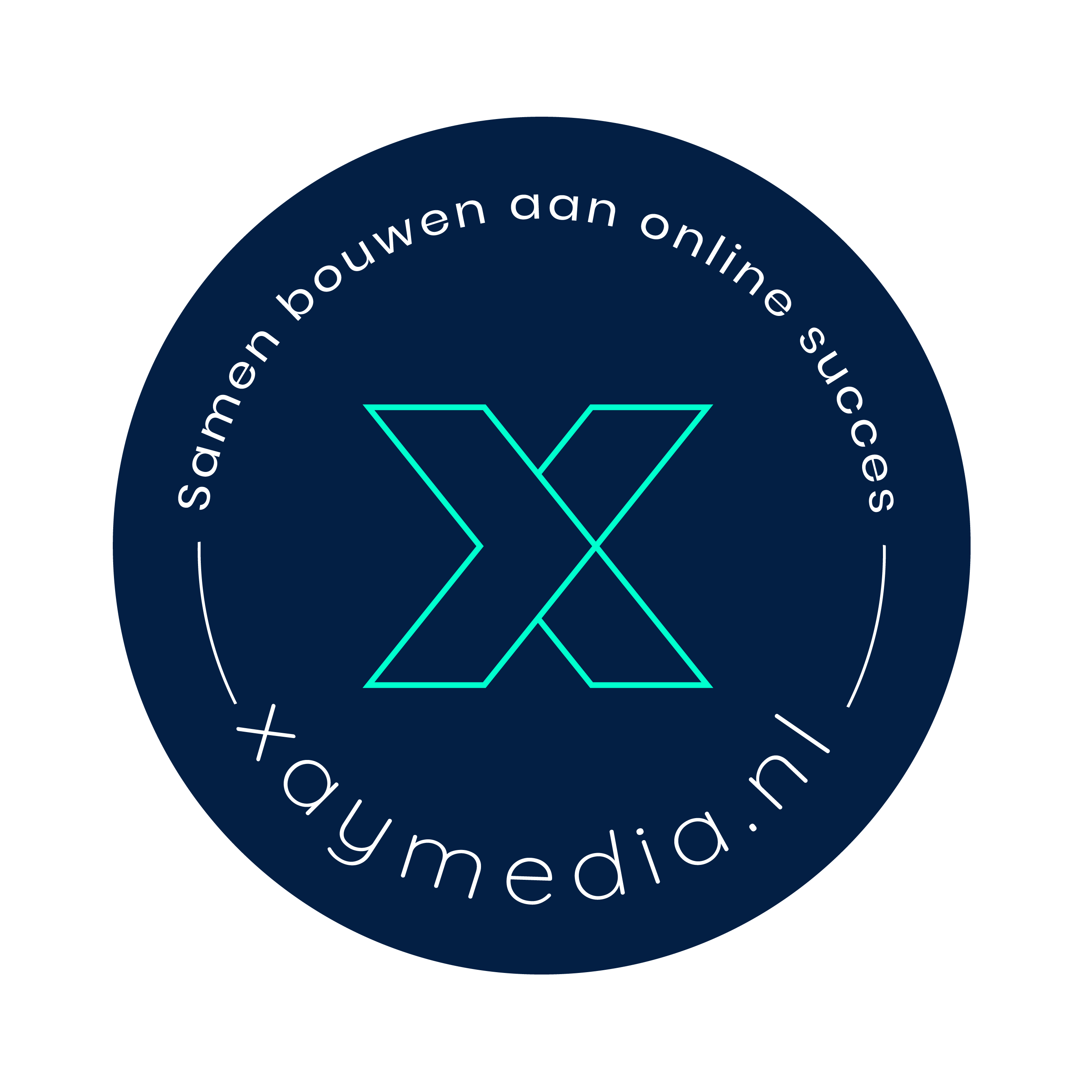 XAY media logo rond transparante achtergrond